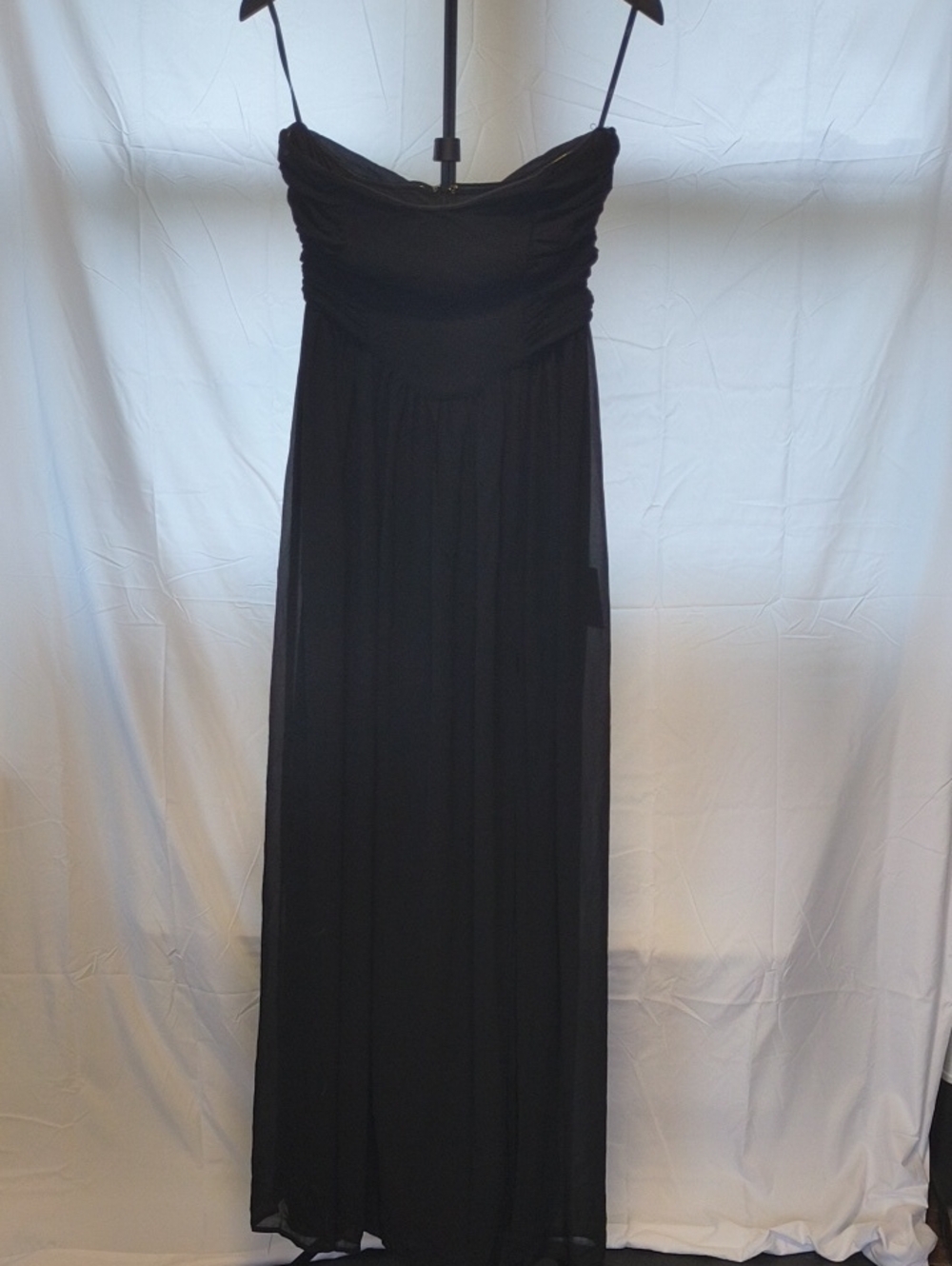 Black Strapless Maxi Dress
